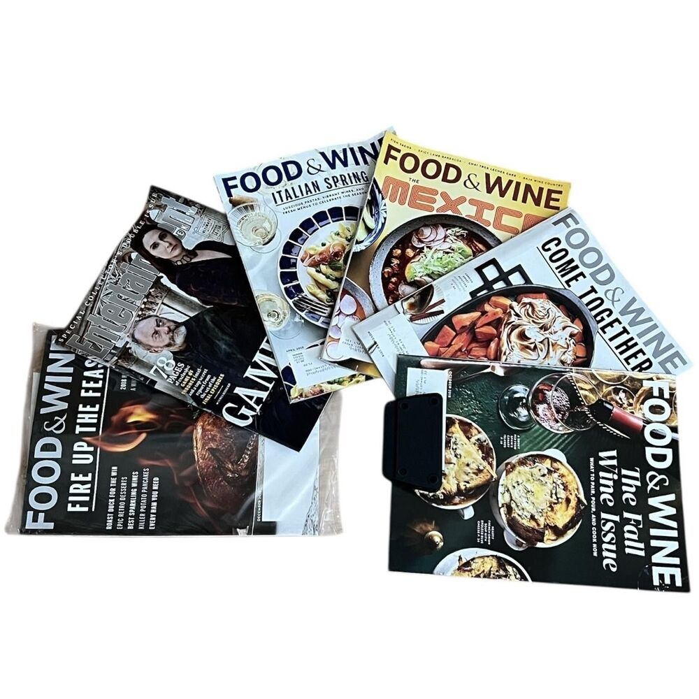 Food & Wine Magazine Lot 6 2018 2019 Issues Entertainment Weekly Game Of Thrones
